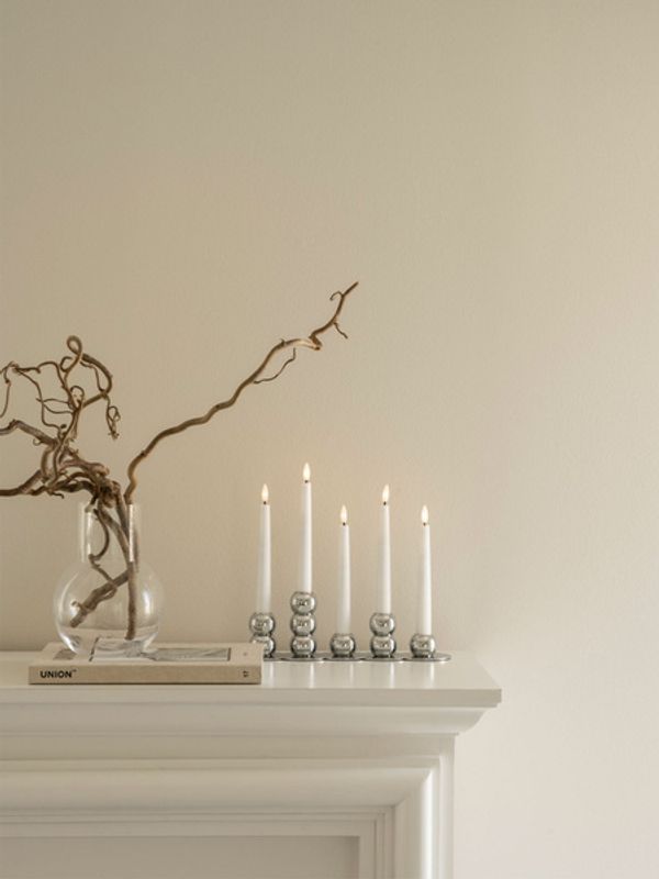 Lykke adventsljusstake krom