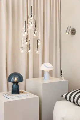 Fungo bordslampa swirl blå