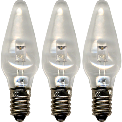Reservlampa LED E10 0,2W 10-55V universal 3-pack