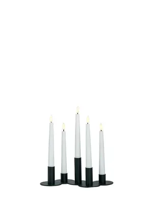 Lykke adventsljusstake svart