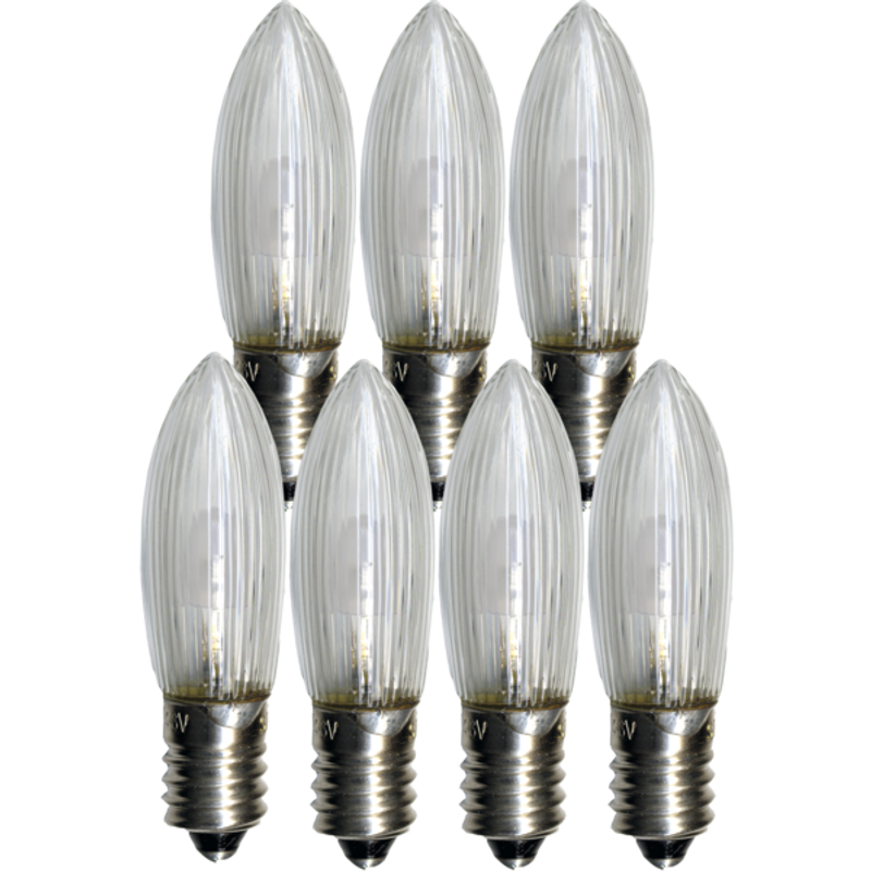 Reservlampa E10 LED 0,2W 7-pack