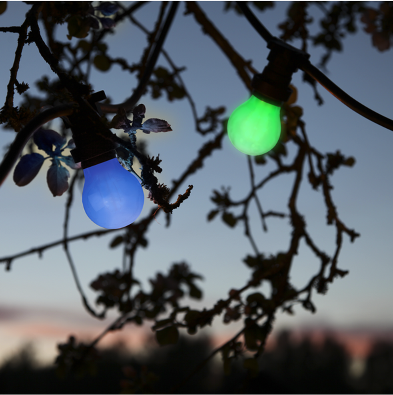 Normallampa LED E27 utomhus blå