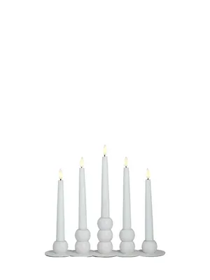 Lykke adventsljusstake vit