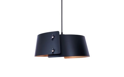 Glipa taklampa svart/råmässing