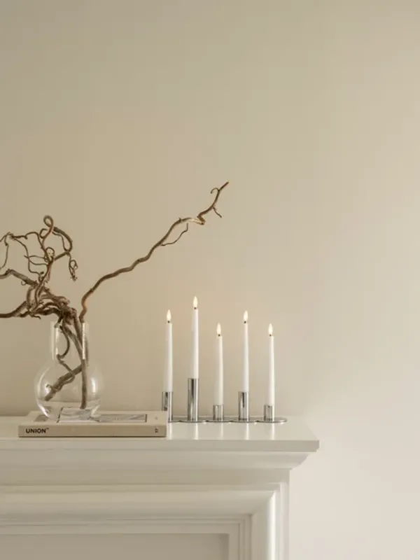 Lykke adventsljusstake krom