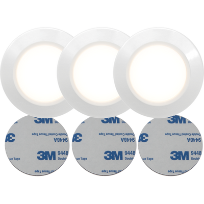Batteridriven spotlight LED vit 3-p