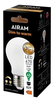 Normallampa LED 4,5W dim-warm