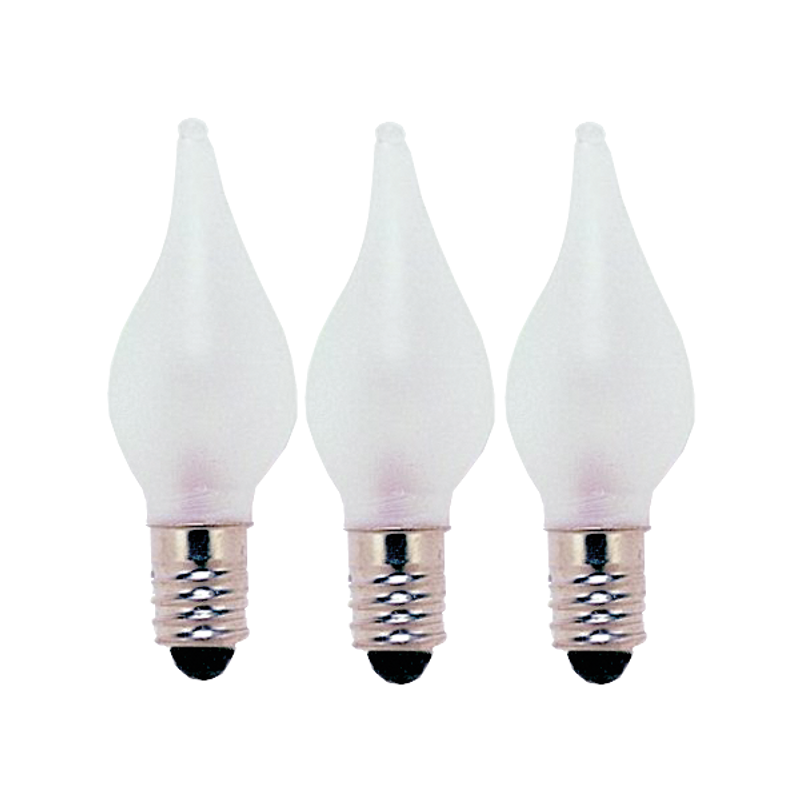Reservlampa E10 24V 3W 3-pack frostad
