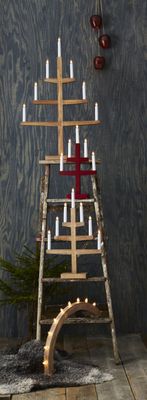 Trapp ljusstake röd