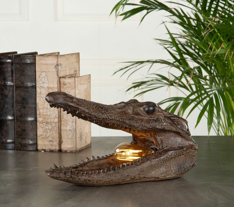 Krokodil bordslampa