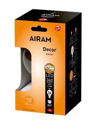 Glob LED E27 95mm 4,5W Decor Amber dim