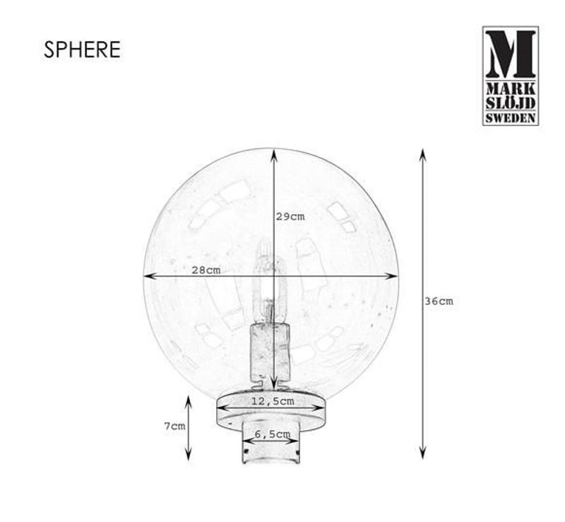 Sphere lamphuvud svart