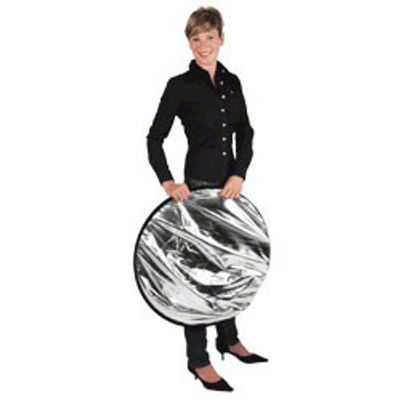 Reflexskärm silver / vit (rektangulär)