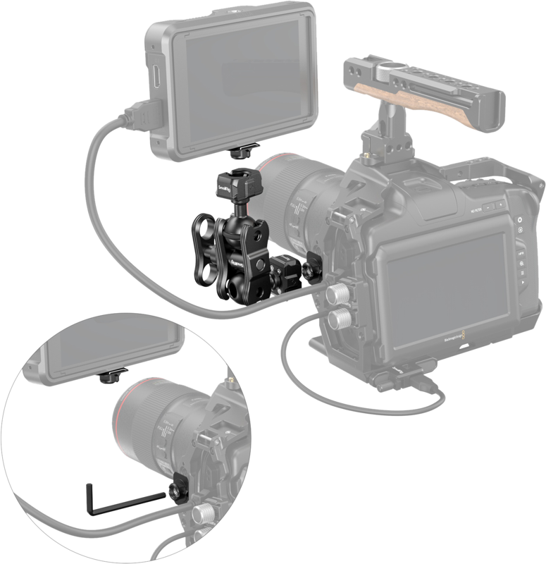 Drop-in HawkLock Mini Magic Arm med Quick Release Ballhead
