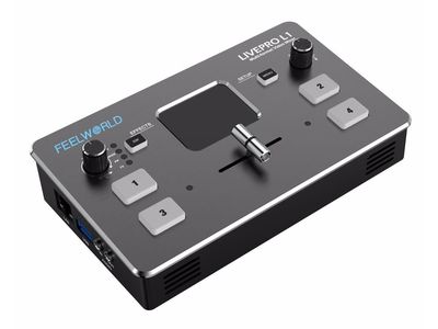 Videomixer med livestream och fyra HDMI-ingångar
