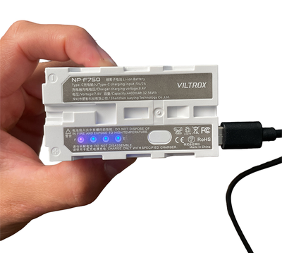 Kamerabatteri motsv. Sony NP-F750 USB-C