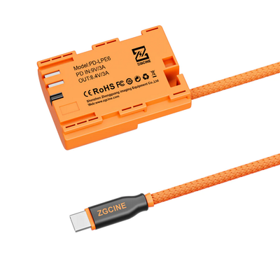 USB-C PD till Canon LP-E6 Dummy-Batteri