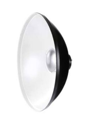 Beauty Dish för Bowens S-bajonett  (Silver) 42cm inkl. diffusor och raster