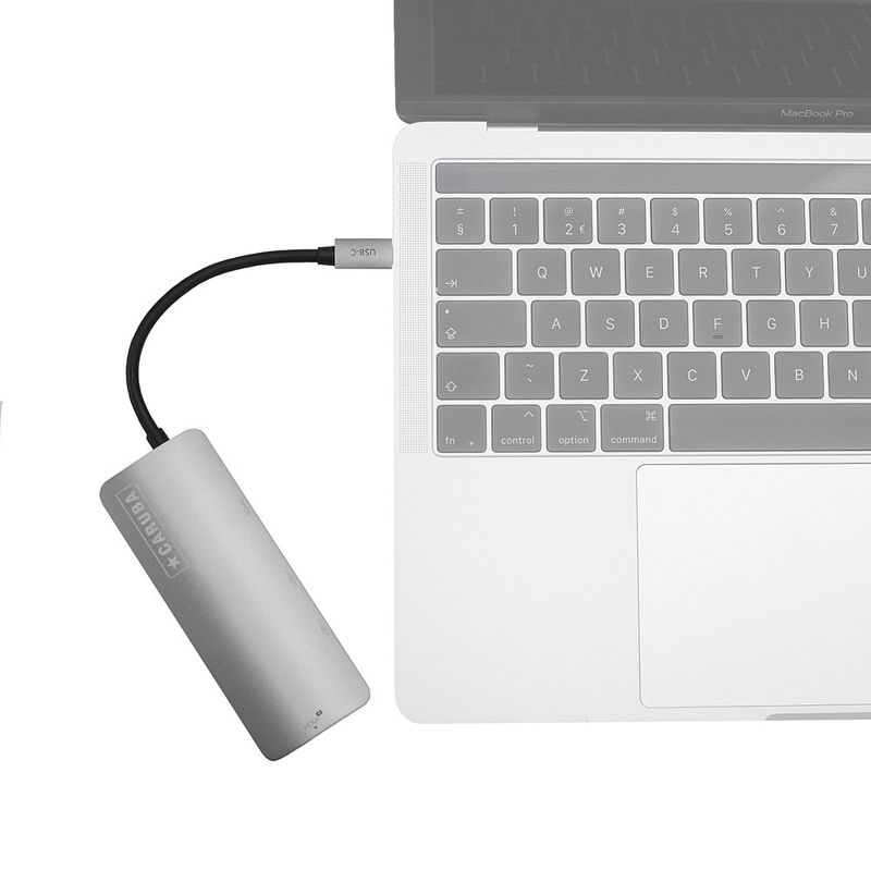 USB-C Hub med Micro SD kortläsare, HDMI och USB PD Snabbladdning