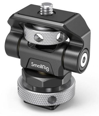 Swivel and Tilt Adjustable Monitor Mount with Cold Shoe Mount