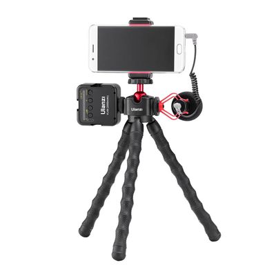 Filmmaking Kit med ministativ, mobilhållare och LED-panel