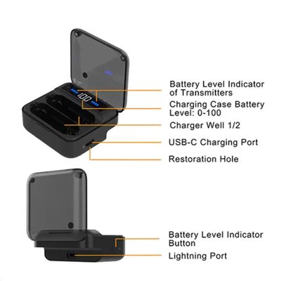 Trådlöst mikrofonsystem med laddningsfodral för iPhone