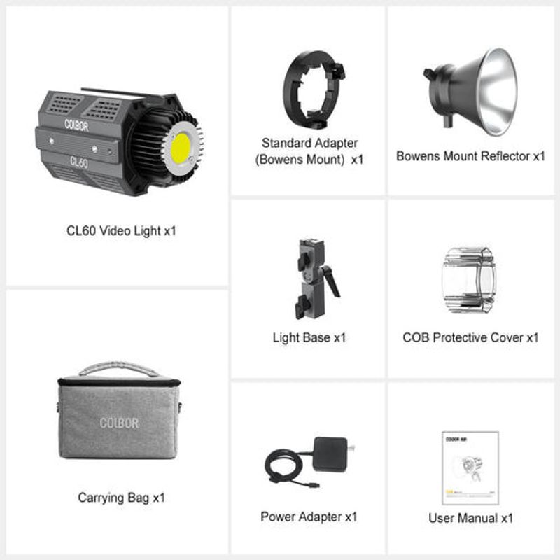 Color CL60 Ultra portabel LED-belysning Bi-color med batteridrift