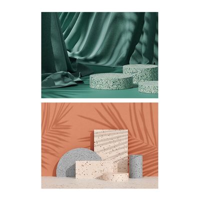 3D Motivbakgrund för produktfoto Grön/orange