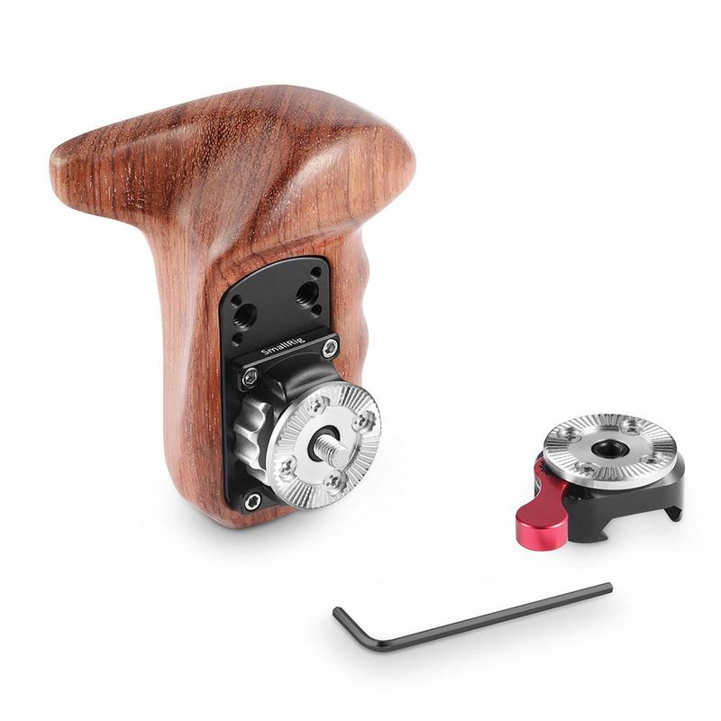 SmallRig Left Side Wooden Grip with NATO Mount 2118