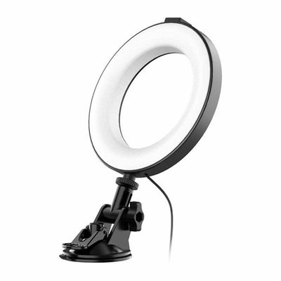 Rund LED-lampa för videokonferens
