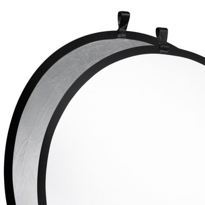 Reflexskärm silver / vit (rektangulär)