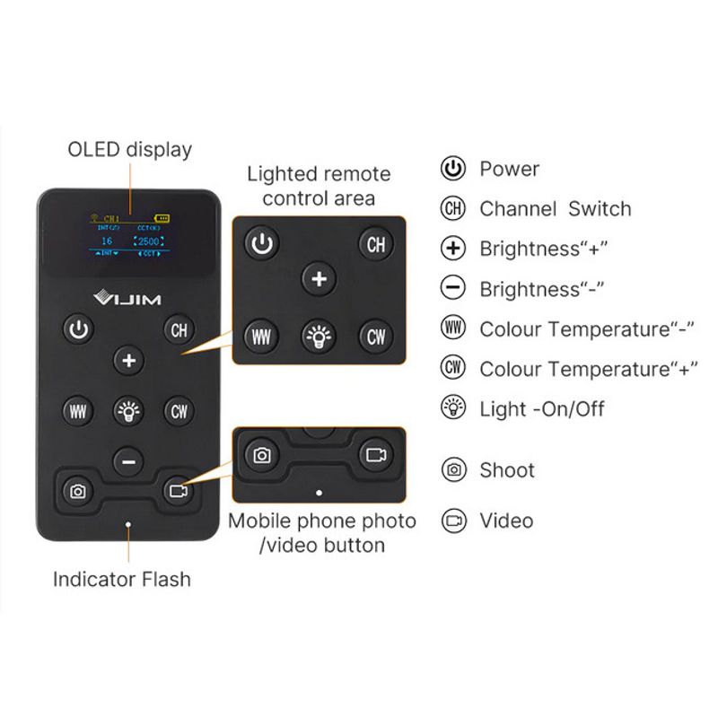 Kit med LED-panel och bordsstativ (arm)