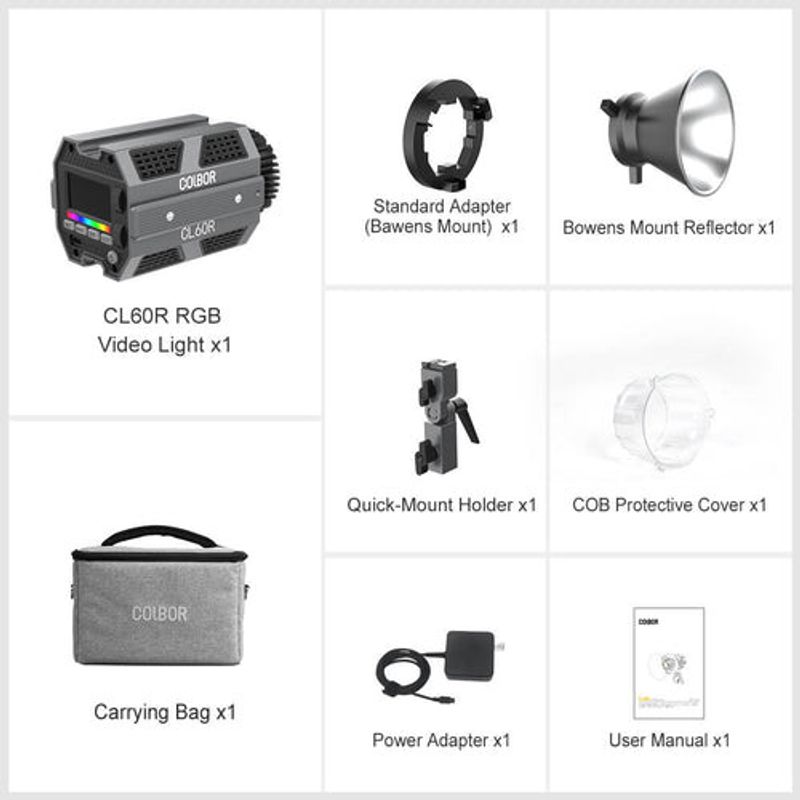 Colbor CL60R Liten LED-belysning med RGB för video och foto