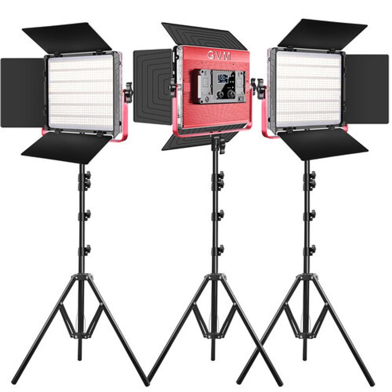LED-paneler i videokit (3 x 50W)