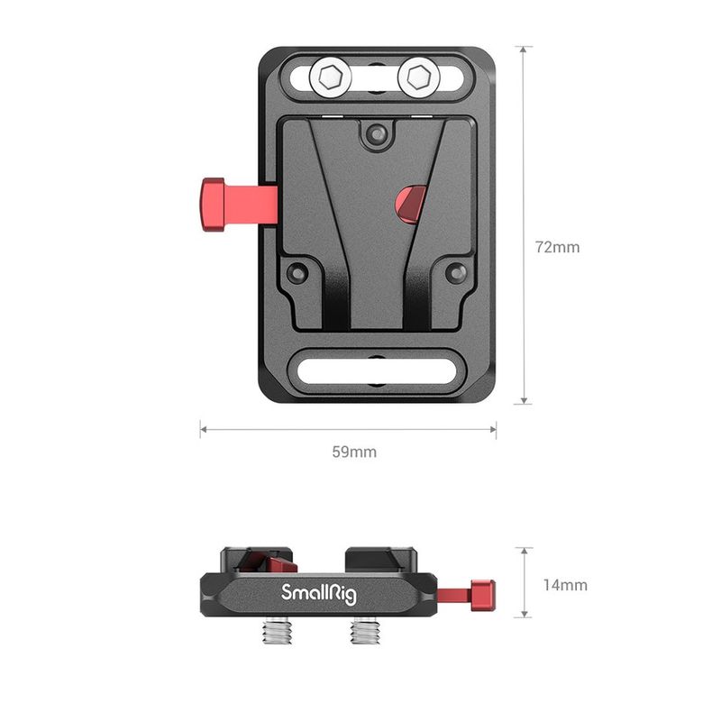 Mini monteringsplatta för V-mount batteri