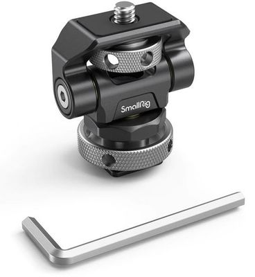 Swivel and Tilt Adjustable Monitor Mount with Cold Shoe Mount