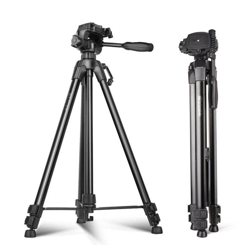 Videostativ med videohuvud och snabbplatta 173cm