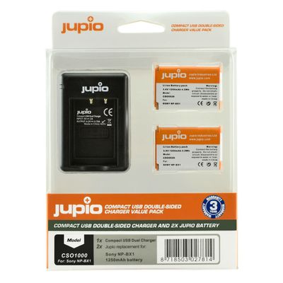 2 x NP-BX1 och dubbelsidig USB-laddare