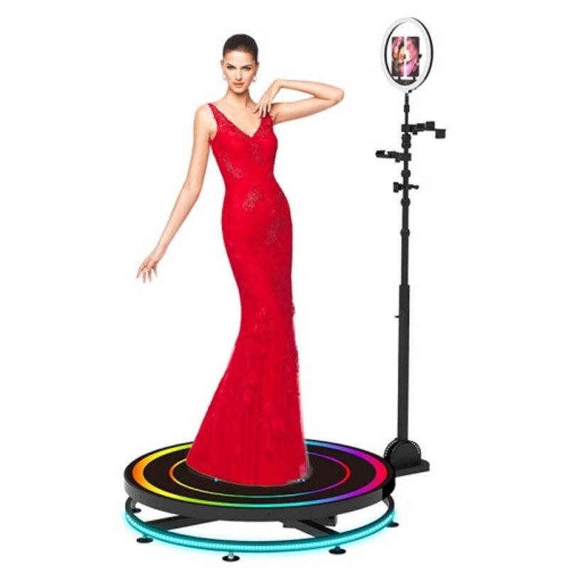 Photo booth 360 snurrplatta RGB 60 cm med hardcase