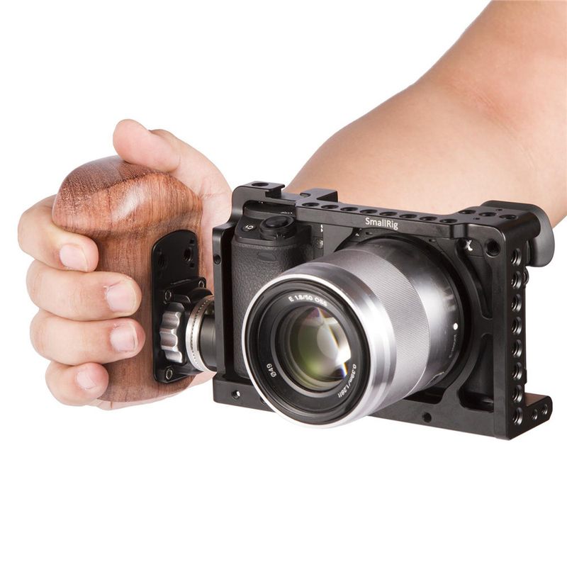 SmallRig Right Side Wooden Grip with Arri Rosette Bolt-On Mount 2083