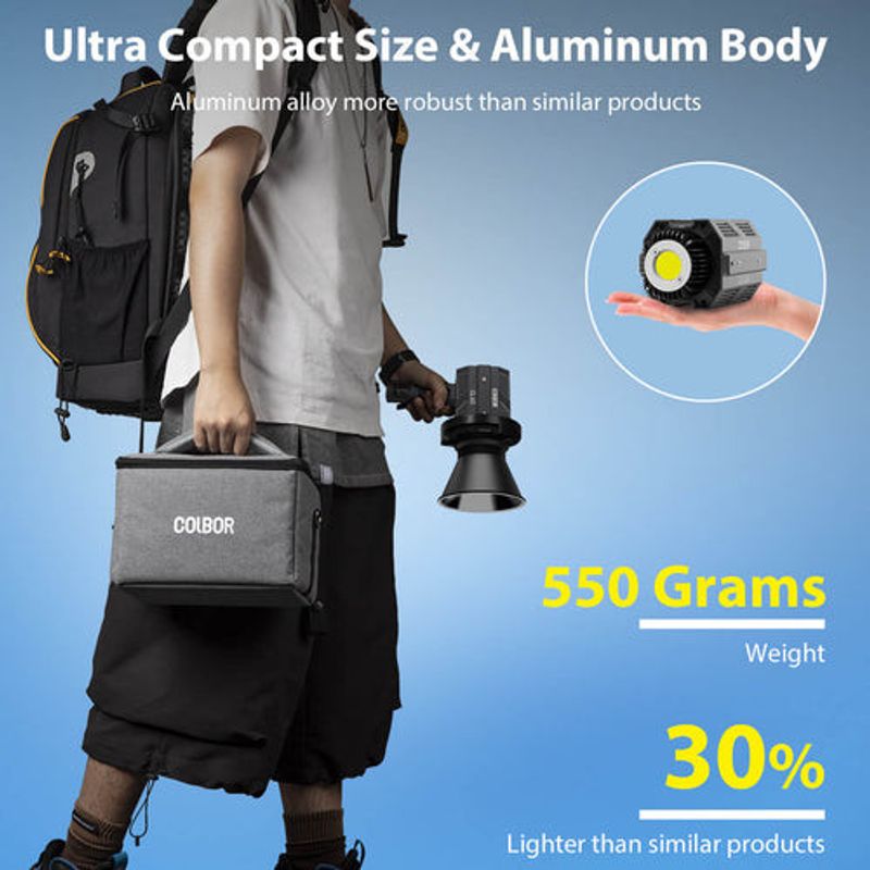 Ultra portabel LED-belysning Bi-color med batteridrift