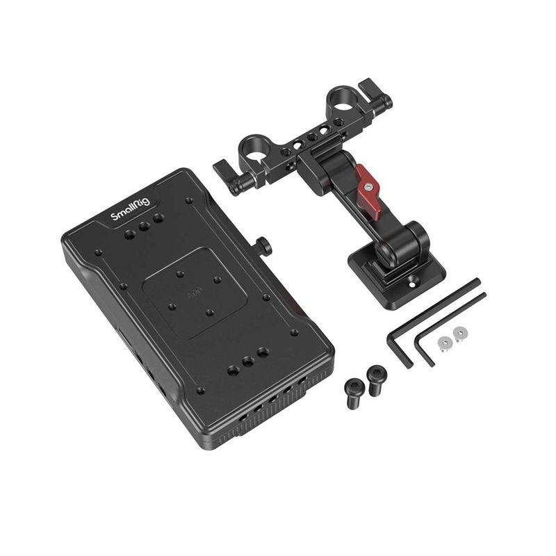 Monteringsplatta för V-mount batteri med justerbar arm