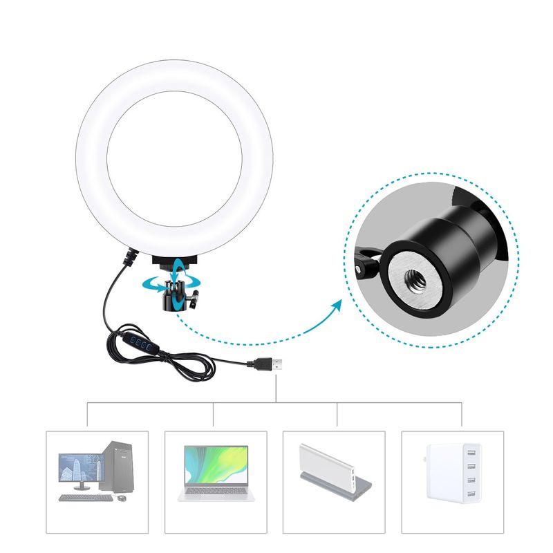 Mini selfiebelysning Drivs via USB