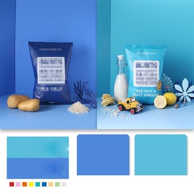 Blå & Ljusblå bakgrund för produktfoto Skiva 60x60cm