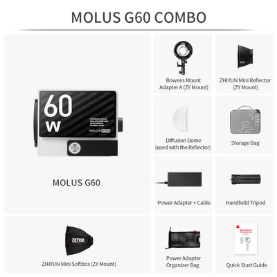 MOLUS G60 Combo COB Videobelysning