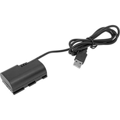 USB till Canon LP-E6 Dummy Battery Intelligent Kabel 1 meter