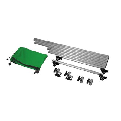 Green screen med stativ på hjul 150 x 200 cm