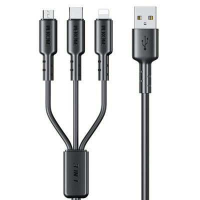 3-i-1 Lightning, USB-C och Micro-USB-kabel