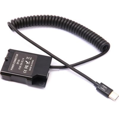USB-C till Nikon EN-EL14 Dummy Battery Intelligent Kabel 1 meter