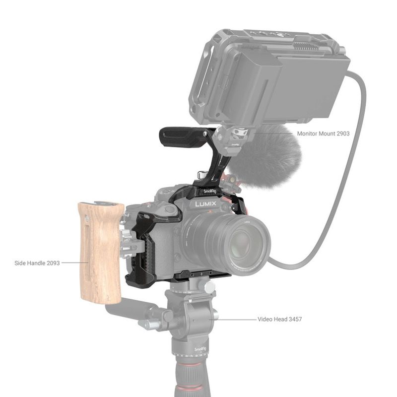 "Black Mamba" Kit med Bur, topphandtag och kabelklämma för Panasonic LUMIX GH6